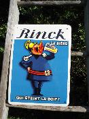 Grande Plaque maille Bire Rinck Pompier numrote made in France