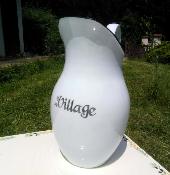 Broc Pichet maill Au Village, vaisselle maille dco Vintage