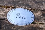 Plaque Cave mtal acier galva, plaque de porte ovale dco industrielle