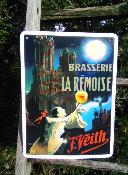 Grande plaque maille Brasserie La Rmoise dcorative extrieure made in France