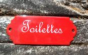 Plaque Toilettes maille Rouge qualit mail vritable made in France