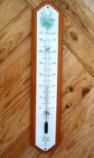 Thermomètre émaillé Fenouil Persil bois: plaque émaillée décorée bois massif