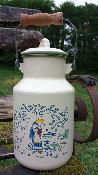 Pot  lait maill bidon  lait dco vintage oies 2 litres