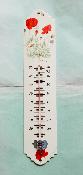 Thermomètre jardin émaillé Coquelicot 30 cm: thermomètre émail Arémail Emalia 