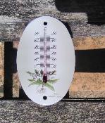 Plaque maille thermomtre extrieur maill motif fleur plantes Armail Emalia 13 cm