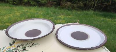 Assiettes émaillées création déco vaisselle émaillée originale