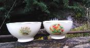 lot de 2 bols faence maille fleurs en pot cration Ar mail Emalia