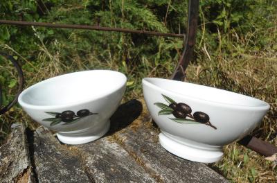 Bol émaillé Olives porcelaine Pillivuyt création 100% made in France par 2