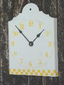 Horloge maille Frise jaune traditionnelle mail  l'ancienne made in France