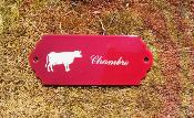 Plaque Chambre maille Vache dco montagne Vintage made in France