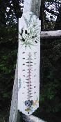 Thermomètre extérieur décoratif émail 30 cm Lavande Ar émail Emalia: déco Jardin Maison