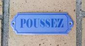 Plaque de porte vintage Poussez plaque maille bleu lavande accueil qualit