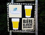 Plaque émaillée bière Hoegaarden bon état, plaque émail publicitaire bière belge