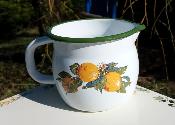 Pot maill bec verseur Citrons, vaisselle maille originale