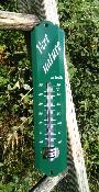 Thermomètre émaillé ancien modèle vert 25 cm jardin maison Arémail Emalia