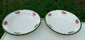 2 assiettes émaillées cerise déco cuisine émail et cetera