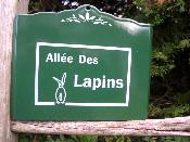 Décor Jardin Lapin, authentique plaque émaillée jardin originale