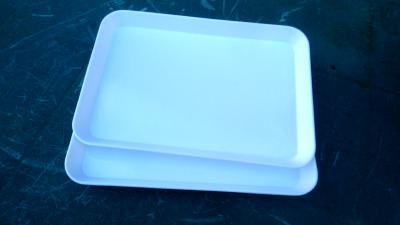 Lot 2 plateaux de service mélamine blanc uni qualité italienne