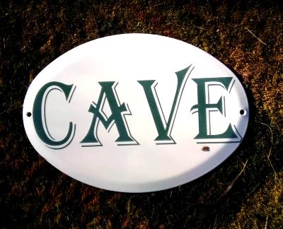Plaque cave émaillée ovale plaque de porte cave à vins