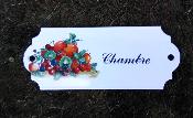 Plaque émaillée Chambre bouquet de fruits plaque Vintage made in France