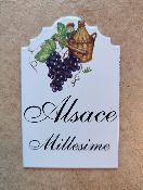 Plaque maille cave Raisin Vin Alsace, une plaque mail de qualit made in France 