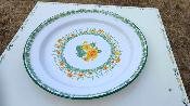 Plateau émaillé Plat service et four motif fleur capucine déco cuisine