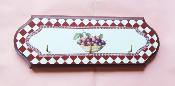 Accroche torchons porte cls panier de cerises frise dcorative