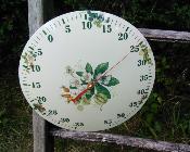 Thermomtre maill rond bomb Fleurs papillon dco thermomtre  aiguille