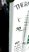 Thermomètre émaillé arbre topiaire cyprès décoration jardin 50 cm