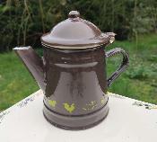 Cafetière émaillée 1/2 L animaux frise décorative fonctionnelle