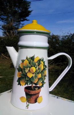 Cafetière émaillée à filtre fruits tous feux 1,5L Arémail Emalia