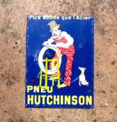 Magnet mail Pneu Hutchinson: plaque maille ancienne publicit aimante