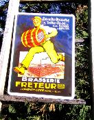 Plaque émaillée Bière Freteur numérotée: plaque émail brasserie de qualité made in France