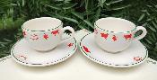Tasse soucoupe animaux déco frise décorative lot de 2