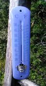 Thermomètre émaillé classique bleu lavande 20 cm émail et cetera