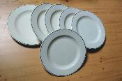 6 assiettes plates filet vert faence maille qualit prix canon