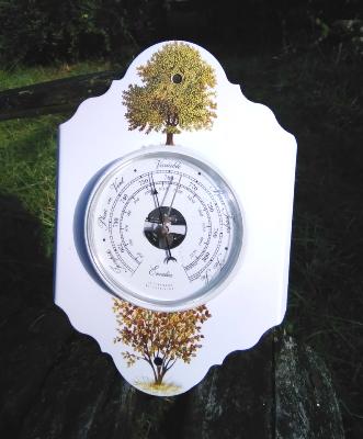 Baromètre plaque émaillée arbre d'automne 100% made in France