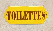 Plaque toilettes maille Jaune mail vritable made in France