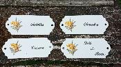 Plaques de porte dco Provence mimosa mail vritable srie de 4