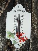 Thermomètre émaillé décoratif Rétro fruits rouges: thermomètre extérieur intérieur