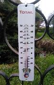 Thermomètre TOTAL, thermomètre émaillé publicitaire 25 cm