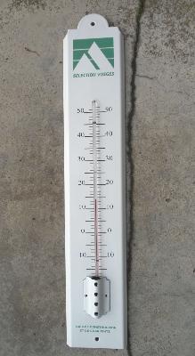 Thermomètre extérieur émaillé publicitaire Vosges 50 cm: thermomètre émail décoratif jardin maison