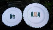 2 assiettes dco jardin  la franaise Armail Emalia made in France