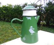 Cafetière émaillée à filtre verte animaux blancs cafetière tous feux affaire 