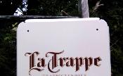 Grande plaque émaillée bière La Trappe rare, plaque émail bière trappiste réputée