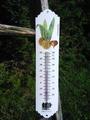 Thermomètre émaillé Jardin Marronnier Arémail Emalia: thermomètre extérieur émaillé 35 cm