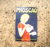 Magnet maill Caf Phoscao: plaque mail ancienne publicit aimante