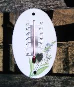 Thermomètre émaillé ovale olives noires décoration Provence thermomètre extérieur décoratif 