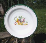 Plat émaillé panier de fruits vaisselle émaillée émail et cetera 26 cm