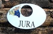 Plaque maille Vin Jura raisin pour bouteille qualit made in France 